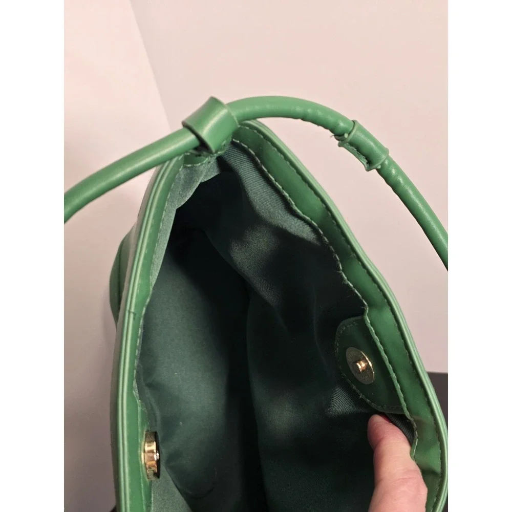 A New Day Kelly Green Bucket Style Purse Woven Over‎ Linen Handbag NWOT NEW